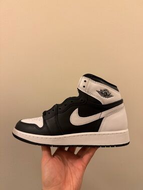 Jordan High Top Sneaker in Black and White